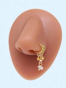 1 chiếc khuyên mũi hình ngôi sao đính đá, trang sức thời trang dành cho nữ, thích hợp làm quà tặng dự tiệc cho bạn bè. - Nhiều màu - Xem 3