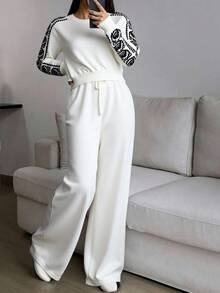 Women Sweater Co-Ords - White - View 1