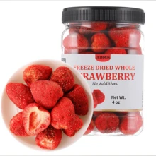 ULTHMOK Freeze Whole Strawberry 4Oz No Additives Pure Natural Strawberry Snacks Dried Fruit - WHOLE FREEZE STRAWBERRY - 4 Oz - View 7