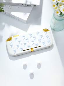 1个蓝色蝴蝶结波点设计保护套，兼容Switch第二代（2025），Switch 2/Switch NS/Switch OLED/Lite，Switch游戏机配件，全套包含便携包、卡槽底座，是送给Switch玩家的最佳礼物。 - 彩色 - 查看 19