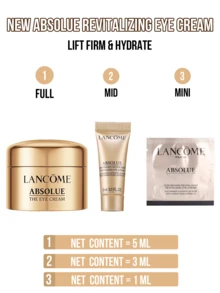 Lancôme Kem dưỡng mắt Lancome New Absolue, 20/5/3/1ml, nâng cơ và làm săn chắc, làm sáng da, dưỡng ẩm vùng mắt, chống nếp nhăn, làm mờ quầng thâm, tăng cường và phục hồi da, các thành phần đa tác dụng giúp vùng mắt căng mọng và săn chắc, rạng rỡ trẻ trung, phù hợp với mọi loại da, học sinh, nhân viên văn phòng, đi làm hàng ngày, ở nhà và khi đi du lịch, món quà lý tưởng cho bạn bè và gia đình, nhỏ gọn và dễ mang theo, sản phẩm chăm sóc mắt thiết yếu hàng ngày. - Kem dưỡng mắt Lancôme Absolue - Xem 4