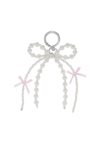 1个卡套和1个钥匙扣，透明创意亚克力卡套，学生校园卡/餐卡保护套，带仿珍珠蝴蝶结钥匙扣，办公用品，学习用品，家居用品 - 彩色 - 查看 12