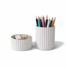 Multipurpose Desk Organizer For Trinkets, Pencils, Pens, Makeup - trắng - Xem 5
