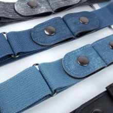 1pc Men's Casual Elastic Waist Belt, Solid Color, All Season - Multicolor - View 4