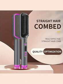 Bàn chải duỗi tóc tiêu chuẩn Mỹ, ion âm không gây hư tổn, máy duỗi tóc, máy uốn tóc, lược điện đa chức năng cầm tay, máy sấy tóc tạo độ phồng. - Xem 3