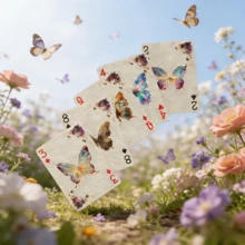 YFOPEN 1 或 2 盒装蝴蝶主题扑克牌，涵盖凤蝶、玻璃翅蝶、粉红蝴蝶等珍稀蝴蝶品种，采用耐用可折叠纸质材料制成，品质上乘，极具收藏价值，适合派对游戏和馈赠。 - 彩色 - 查看 3