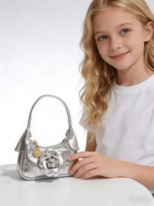 女童大号碎花手提包，春秋新款时尚包包，小女孩时尚小包，公主包，女童零钱包，时尚迷你包，超可爱托特包，圣诞礼物，生日礼物，糖果包，口红包，个性化小包，购物零食包，配饰包，手提包，T台包 - 均碼 - 查看 10