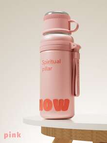 1个27盎司不锈钢保温水瓶，带背带和提手 - 大容量、防漏、便携，适合户外活动、徒步旅行、露营、运动和旅行 - 带盖，可用作水杯，是开学季必备品 - 彩色 - 查看 13