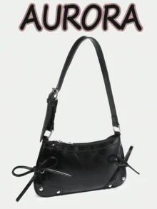 Elegant Bow - Decorated Underarm Shoulder Bag For Women, Chic & Versatile Style With Delicate Design, Cute And Practical Shoulder Bag Featuring Smooth Texture, Suitable For Daily Outings, Work Commutes And Casual Gatherings, Ideal As Valentine's Day, Thanksgiving, Halloween & Christmas Gift For Friends And Loved Ones - 彩色 - 查看 5