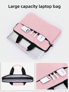 1个14英寸简约商务笔记本电脑内胆包，纯色大容量加厚款，耐用面料，防刮耐磨，轻便时尚，方便旅行、出差、办公使用，是生日、新年送给亲朋好友的完美礼物。 - 彩色 - 查看 4