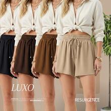 Women's Loose-Fitting High-Waisted Shorts With Elastic Waist, Comfortable, Duna Fabric, Casual, Chic, Everyday, Lightweight, Basic, Blogger Style, Knit Fabric, Faux Drawstring, Women's Fashion, Home, Beach, Vacation, Diary, Brunch, Travel, Spring, Summer - 巧克力棕 - 查看 8