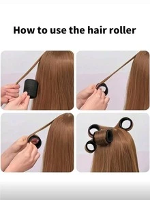 24pcs/Set Women Perm Hair Curlers, Including Self-Adhesive Perm Rods And Painless Clips - Suitable For Ladies And Girls, Get Salon-Level Volume At Home, Suitable For Volumizing Roots, Creating Soft Waves Or Daily Styling, Reusable, Sturdy And Indispensable For Daily Use, Time And Effort Saving, Hair Styling Kit, Hair Tool Kit, School Stuff, Curly Hair Tools, Hair Accessories ,Hair Styling Tools - Black - View 6