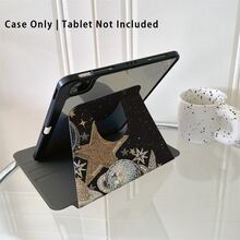 1 件装星空图案保护套 - 专为追求奢华未来主义风格和炫目设计的爱好者打造，带笔槽的保护套兼容 iPad 10.9/10.2/Air 第五代/Pro 11/10代/9.7/Air 2/iPad（第七代）/iPad（第八代）/iPad Air 4/5/iPad Pro 11/iPad 第十代 10.9 英寸 2022 款智能保护套 - 黑色 - 查看 11