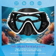 Adult Snorkeling Set, Snorkel Mask Kit With 180° Tempered Glass Anti-Fog Goggles, Dry Top Breathing Tube, Suitable For Men And Women - Multicolor - View 4