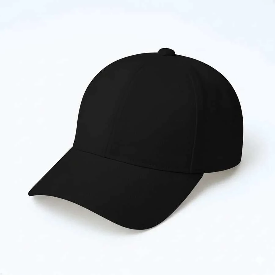 Plain Basic Adjustable Black And White Curved Brim Unisex Super Lightweight Baseball Cap For Men And Women - Black - View 1