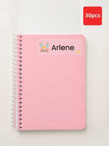 1/30/60/120/240pcs Customizable Name Stickers, Waterproof Fashion Stationery Labels, Cute Cartoon Animal Pattern Stickers, Personalized Transparent Name Labels, Customizable Waterproof Oil-Resistant Transparent Stickers, Paper Name & Number Classification Labels, Suitable For Home Storage, Tools, Files, Luggage And Other Item Identification, Can Be Given As Gifts To Friends, Classmates Etc. During Back To School Season - Multicolor 2 - View 14