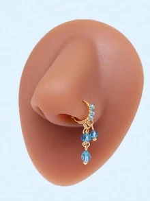 1 chiếc khuyên mũi hình ngôi sao đính đá, trang sức thời trang dành cho nữ, thích hợp làm quà tặng dự tiệc cho bạn bè. - Nhiều màu - Xem 15