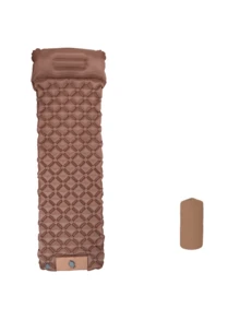 1pc Portable & Practical Diamond Pattern TPU Inflatable Air Mattress. Features Include: Foot-Operated Inflation, Easy To Inflate And Compress For Storage; Thick & Breathable Design; Diamond Pattern; Red Button Detail. Suitable For Hiking, Camping, Picnics, Short Road Trips And Other Outdoor Activities. A Comfortable Sleeping Pad, An Essential For Holiday Outdoor Travel. - Multicolor - View 16