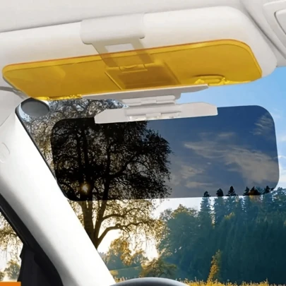 Anti-Glare Car Sun Visor, High-Definition Polarized Driving Glasses, Effectively Reduce Sunlight/Headlight Glare, UV Protection Car Sun Shade, Universal Anti-Glare Car Driving Accessories