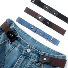 1pc Men's Casual Elastic Waist Belt, Solid Color, All Season - Multicolor - View 1