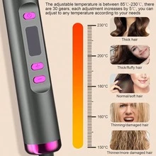 Bàn chải duỗi tóc tiêu chuẩn Mỹ, ion âm không gây hư tổn, máy duỗi tóc, máy uốn tóc, lược điện đa chức năng cầm tay, máy sấy tóc tạo độ phồng. - Xem 7