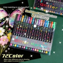 24-96 Color Double Head Double Color Gel Pen, Children's Acrylic Fluorescent Drawing Pen, Suitable For Manual Bookkeeping, Painting Art Supplies - Multicolor - View 12