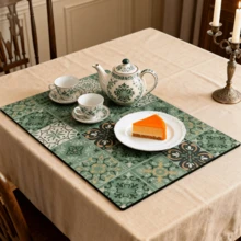 1 Peça Tapete Absorvente Macio para Secagem de Balcão de Cozinha (Base de Borracha Antiderrapante, Tapete de Isolamento de Diatomita Estilo Ramadã Boêmio), Tapete de Diatomita Premium Antiderrapante | Base de Borracha Antiderrapante | Adequado para Banheiro, Cozinha e Chuveiro, Múltiplos Tamanhos Disponíveis [Tapete de Banheiro][Tapete de Banheiro][Tapete de Banheiro] Outono/Inverno/Decoração Romana/Decoração Doméstica/Decoração da Casa - Multicolorido - Visão 12