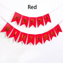 1pc Happy Birthday Gold Foil Pennant Flag, Decorative Banner For Party Supplies - Multicolor - View 9