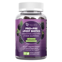 Pre Post Probiotics Gummies, 5 In 1 Probiotic Prebiotic Postbiotic Digestive Enzymes With Fiber, 120 Billion CFU Probiotics Complete Gut Support, Sugar Free, Vegan, BlackBerry Flavor, 60 Cts - 60 Count - View 8