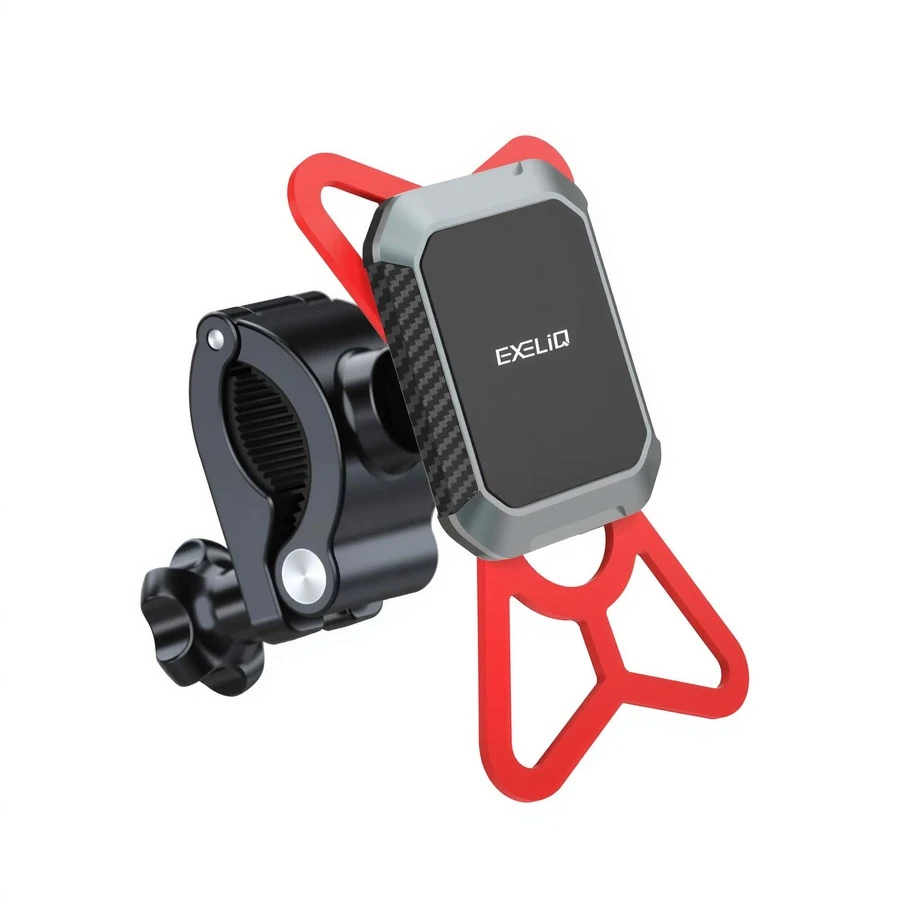 EXELQ Universal Magnetic Phone Mount, Bike/Motorcycle Handlebar-Specific, Compatible With Phones & GPS, Quick-Release Design - Black - View 1