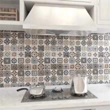 1 cuộn gạch lát sàn tự dính phong cách Bohemian, thiết kế gạch men, chống thấm nước, dán dễ dàng, không keo dính, dễ tháo gỡ và vệ sinh, thích hợp cho phòng khách, nhà bếp, phòng tắm, trang trí phòng ngủ DIY, tiệc tùng ngày lễ. - Nhiều màu - Xem 4