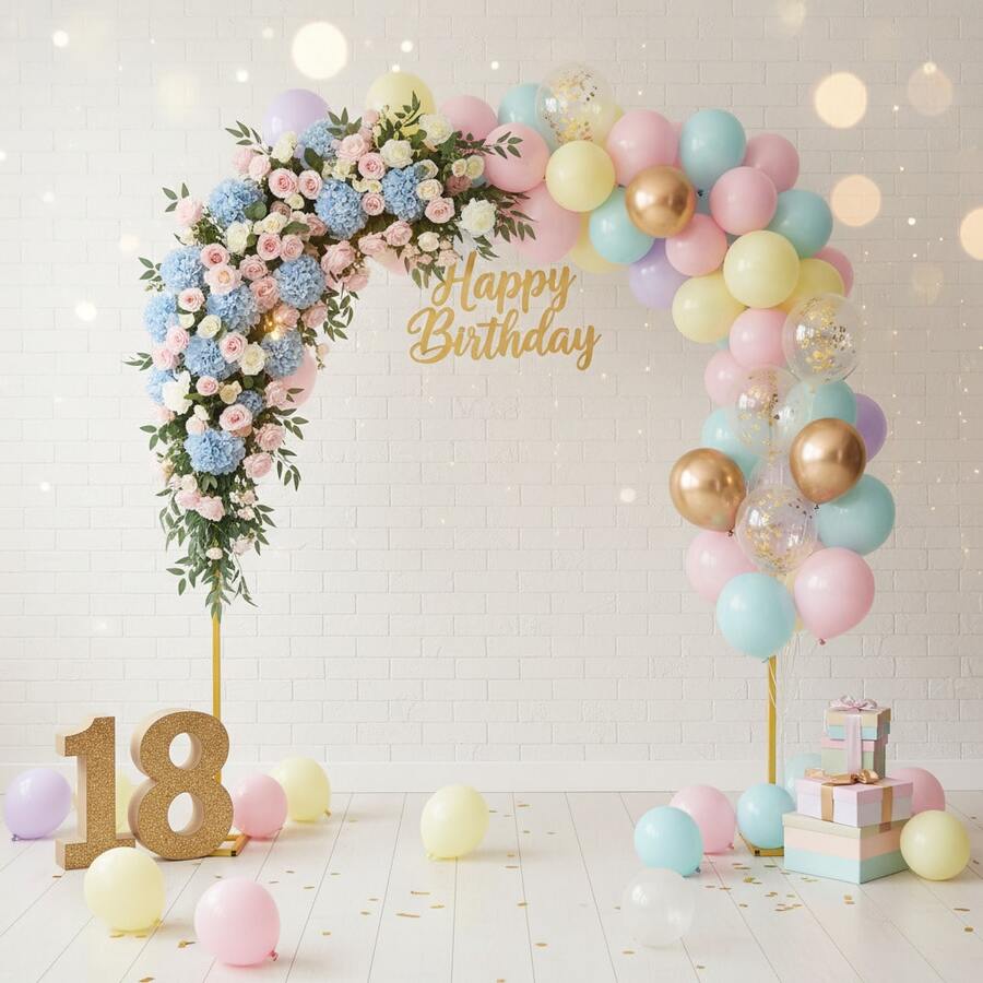 1pcs Arcos para Decorar 2.4*2.1m Arch Decoraciones para una Fiesta Soporte Para Globos Flores para Fiestas,Bodas,Festivales Outdoor Decor - Dorado - Ver 1