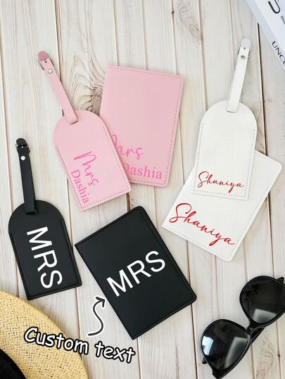 Personalized Passport Cover, Passport Holder, Birthday Travel Gift, Gift For Her, Best Friend Travel Gift, Customized Travel Gift Set, Personalized Passport Cover & Luggage Tag Set, Bridesmaid Gift, Wedding Gift, Groomsman & Bridesmaid Travel Gift