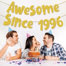 1Set,Gold "1996/1986/1976/1966/1956" Birthday Party DIY String Flash Banner, 30/40/50/60/70 Birthday Party Decoration,Glitter Gold 30th/40th/50th/60th/70th Birthday Banner,Funny 50th Birthday Decorations For Men Women 30 Years,Vintage Happy 40th Birthday Party Anniversary Supplies Gifts Ideas - Gold - View 10