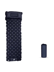 1pc Portable & Practical Diamond Pattern TPU Inflatable Air Mattress. Features Include: Foot-Operated Inflation, Easy To Inflate And Compress For Storage; Thick & Breathable Design; Diamond Pattern; Red Button Detail. Suitable For Hiking, Camping, Picnics, Short Road Trips And Other Outdoor Activities. A Comfortable Sleeping Pad, An Essential For Holiday Outdoor Travel. - Multicolor - View 12