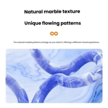 tangle Official Marble Series Twist Toy, Stress Relief Toy For ADHD Focus Training, Finger Toy For Relaxation, Smooth Texture - Stress Relief Toy - Marble - Marigold - View 7