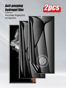 2 件手机防窥屏幕保护膜,水凝胶 TPU,防窥隐私,防摔,防刮,兼容 Galaxy S21/S22/S23/S24 Ultra/S24 FE/A06/A16/A36/A56/S25/S25 Ultra 生日礼物,家人,朋友手机屏幕保护膜,手机配件防水防震防指纹全覆盖 - 黑色 - 查看 37