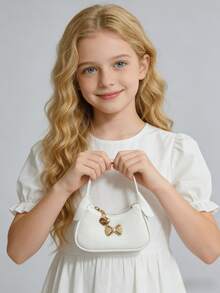 Girls' Pearl Bow Handbag, New Autumn/Winter Bag, Fashion Small Bag For Little Girls, Princess Bag, Girls' Coin Purse, Mini Bag, Super Cute Handbag, Christmas Gift, Birthday Gift, Candy Bag, Lipstick Bag, Personalized Small Bag, Snack Bag For Shopping, Accessory Bag, Bag, Runway Bag - one-size - View 13