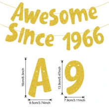 1Set,Gold "1996/1986/1976/1966/1956" Birthday Party DIY String Flash Banner, 30/40/50/60/70 Birthday Party Decoration,Glitter Gold 30th/40th/50th/60th/70th Birthday Banner,Funny 50th Birthday Decorations For Men Women 30 Years,Vintage Happy 40th Birthday Party Anniversary Supplies Gifts Ideas - Gold - View 7