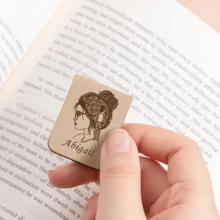 Personalized Bookshelf Girl Character Design Magnetic Bookmarks, Can Customize Name, Perfect Birthday Gift For Book Lovers - Multicolor - View 10