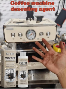 JUE FISH 咖啡机除垢剂，日常清洁污渍和水垢，清洁咖啡滤纸和器具，咖啡机清洁液