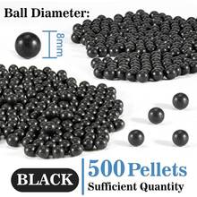 200/500/1000pcs Outdoor Shooting Black Mud Balls - Black - View 3