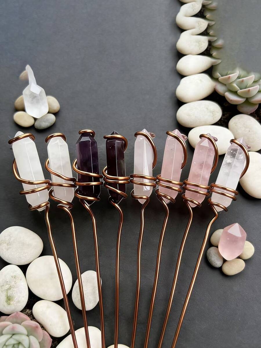 Prism Natural Crystal Planter Decor, Plant Decor, Garden Decor, Home Decor, Outdoor Planter, Garden Decoration, Elegant Decor, Reflective Decor, Indoor Decor, Plant Lovers, Sunlight Catcher, Suitable As A Gift - Multicolor - View 1