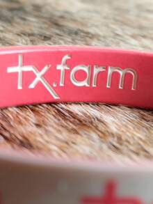 Country Texas Silicone Bracelet Double Red And White - 紅色 - 查看 4