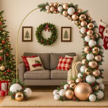 1pcs Arcos para Decorar 2.4*2.1m Arch Decoraciones para una Fiesta Soporte Para Globos Flores para Fiestas,Bodas,Festivales Outdoor Decor - Dorado - Ver 10