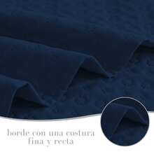 1 Juego De Colcha Boutí Liso 2-3 Piezas 5 Colores Diferentes Para Todas Las Estaciones -5 Medidas: Camas De 90cm, 105cm, 135cm, 150cm y 180cm- - Azul Marino - Ver 3