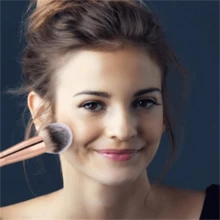 Brush & Concealer Brush - Multi-Use Dual Ended Makeup Contour Brush For Cream, Liquid, Powder - Gold - View 3