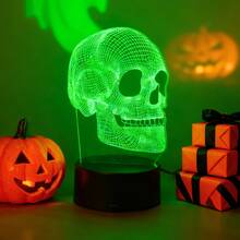 3D Skull LED Night Light - USB Powered, Suitable For Bedroom, Study, Gaming Party Decor, Gift - 夜燈 - 查看 6