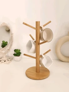 This Coffee Cup Holder Tree With 6 Hooks Serves As A Cup Holder, Keychain Organizer, And Also Helps Drain Water From Mugs And Cups. It's Suitable For Kitchens, Living Rooms, And Desktops. - 彩色 - 查看 5