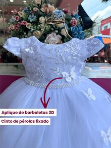 Baby Girls Dresses - White - View 2